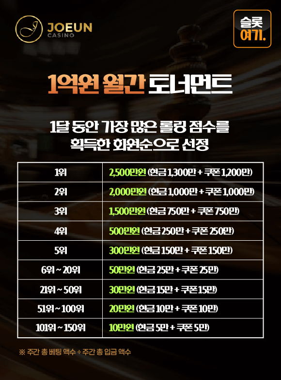 1억원월간토너먼트