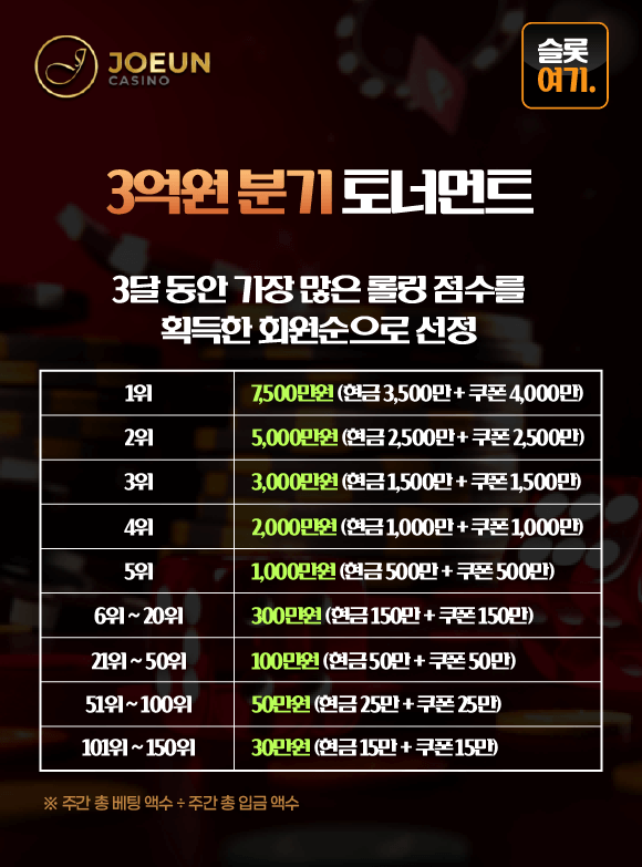 3억원분기토너먼트
