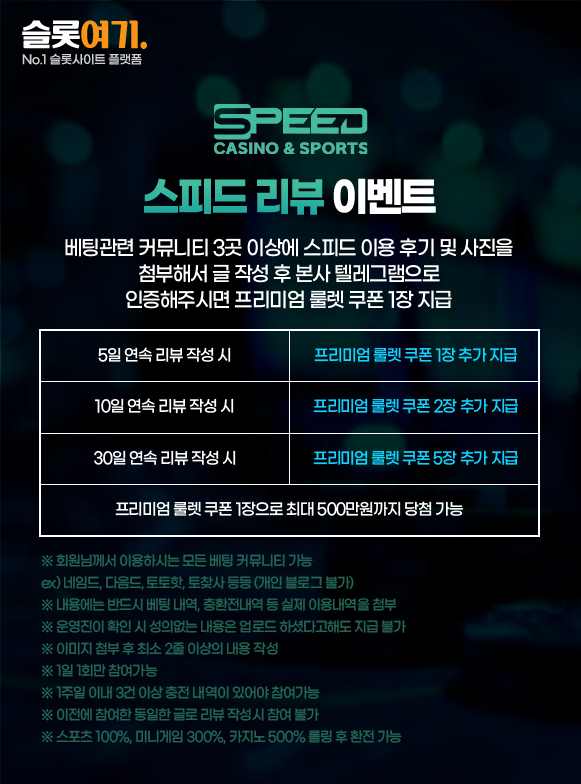 스피드 리뷰 이벤트 안내 이미지